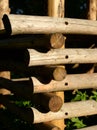 Wall of a rural log house. Royalty Free Stock Photo