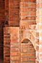 wall of rustic brick, brick appliedbrick cellars, brick, brick used in construction Royalty Free Stock Photo