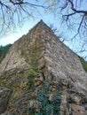 The wall of the Schattenburg Castle