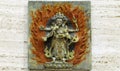 Wall sculpture of Shiva. Front view. Buddhist monastery of el Garraf Sakya Tashi Ling, Spain