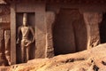 Wall sculpure in mahabalipuram- five rathas