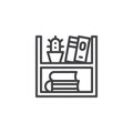 Wall Shelf line icon