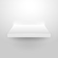 Wall shelf white 3d empty store background interior isolated. Bookshelf blank clear design gallery Royalty Free Stock Photo