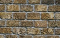 Wall of shell rock blocks texture background. Royalty Free Stock Photo