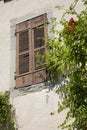 Wall With Shutters Royalty Free Stock Photo