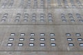 wall with small windows of a concrete building