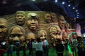 Wall of smiling faces in the Joint Africa Pavilion