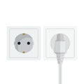 Electrical wall socket plug illustration on a white background Royalty Free Stock Photo
