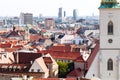 Wall of St.Martin Cathedral and Bratislava skyline