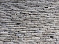 A wall of stacked stone