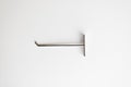 Wall stainless steel hook on isolated white background Royalty Free Stock Photo