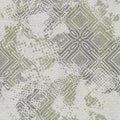 Wall stencil plaster seamless texture, motif pattern on grunge background, 3d illustration Royalty Free Stock Photo