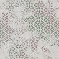 Wall stencil plaster seamless texture, motif pattern on grunge background, 3d illustration Royalty Free Stock Photo