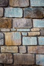 Wall of stone bricks. background and texture of cobblestones.