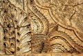 Wall with stone carving Royalty Free Stock Photo