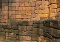 Wall stone of Stone castle in Meuang Sing Historical Park