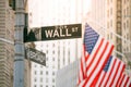 Wall street and Broad street sign in New York Royalty Free Stock Photo