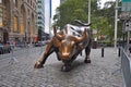 Wall Street Bull, Manhattan, New York City Royalty Free Stock Photo