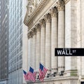 Wall street in New York City, USA Royalty Free Stock Photo