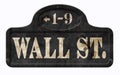 Wall Street New York City Vintage Street Sign Retro Royalty Free Stock Photo