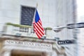 Wall Street and New York Stock Exchange Royalty Free Stock Photo