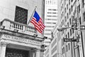 Wall Street and New York Stock Exchange Royalty Free Stock Photo