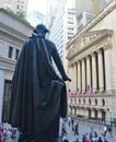 Wall Street and the New York Stock Exchange, New York City, USA. Royalty Free Stock Photo