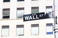 Wall Street Sign, , New York City, USA Royalty Free Stock Photo