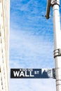Wall Street Sign, , New York City, USA Royalty Free Stock Photo