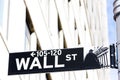 Wall Street Sign, , New York City, USA Royalty Free Stock Photo