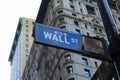 Wall Street Sign New York Royalty Free Stock Photo