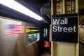 Wall street subway sign Royalty Free Stock Photo