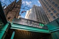 Wall street subway station in New York City