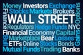 Wall Street Word Cloud Royalty Free Stock Photo