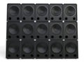 Wall of subwoofer speakers