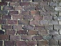 Wall surface made of burnt bricks Royalty Free Stock Photo