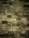 Backdrop with old brick wall. Shabby surface of old masonry. Royalty Free Stock Photo