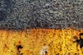 Wall surface rust and old paint cracks as a background Royalty Free Stock Photo
