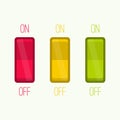 Wall Switch on, off position. Royalty Free Stock Photo