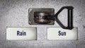Wall Switch Sun versus Rain Royalty Free Stock Photo