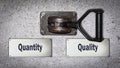 Wall Switch to Quality versus Quantity Royalty Free Stock Photo