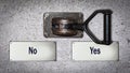 Wall Switch to Yes versus No Royalty Free Stock Photo