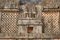 Wall symbol of the god of water chak in Uxmal, Mexico Royalty Free Stock Photo