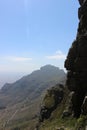 Wall of Table Mountain National Park, cape town south africa travel Royalty Free Stock Photo