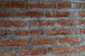 Wall texture of bricks and cement Royalty Free Stock Photo