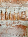 wall texture, orange brick, putty, cement Royalty Free Stock Photo