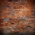 Wall texture Orange brick wall adorned with a black border Royalty Free Stock Photo