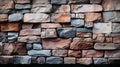 Wall texture of sharp stone bricks Royalty Free Stock Photo