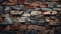 Wall texture of sharp stone bricks tiles Royalty Free Stock Photo