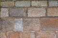 Wall Texture with Stone Blocks and Chisel Marks Royalty Free Stock Photo